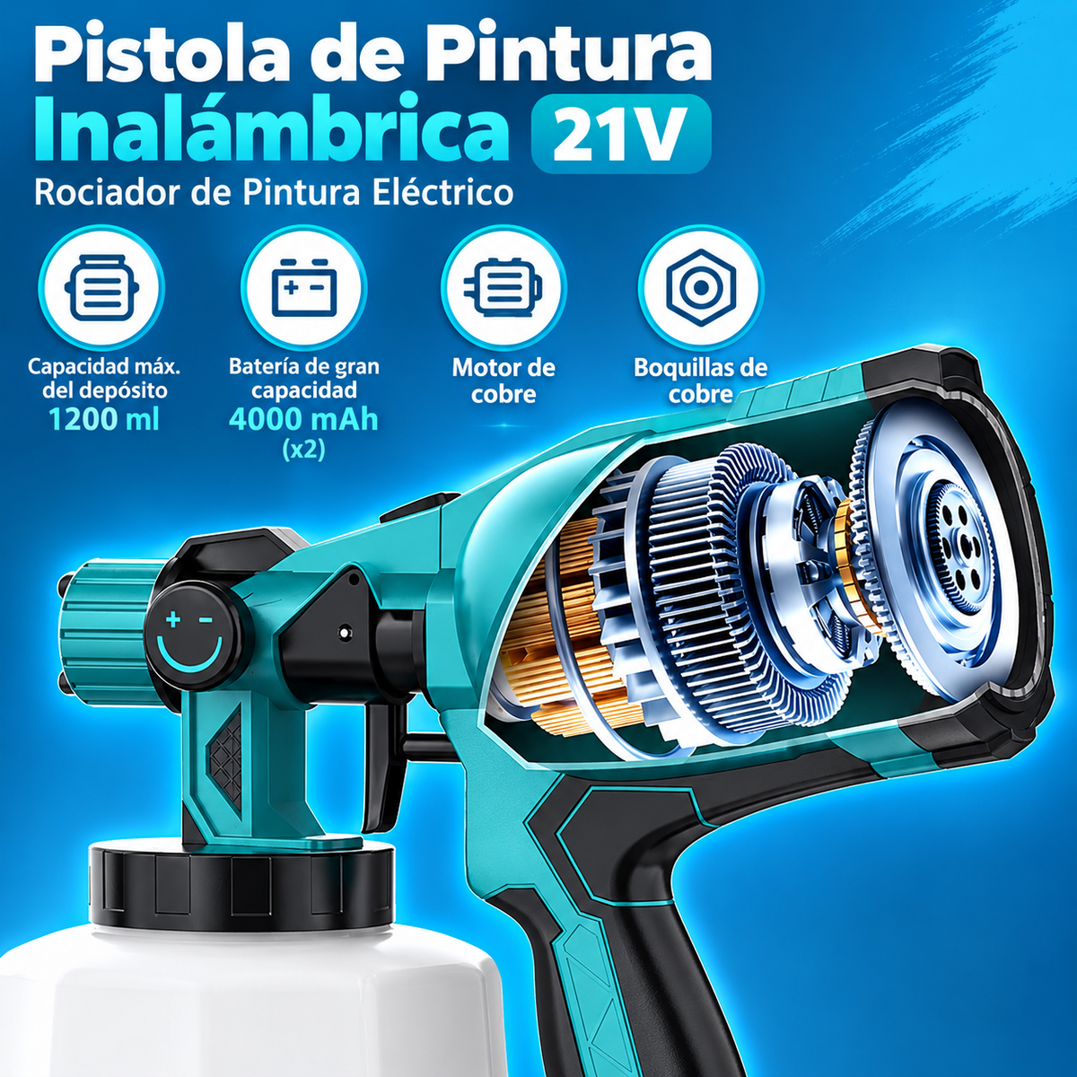 Pistola pulverizadora inalámbrica SunSpray