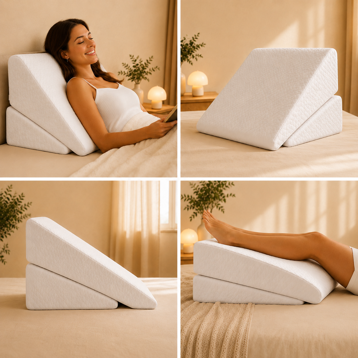 Almohada Triangular Multiposición de Doble de Cuña