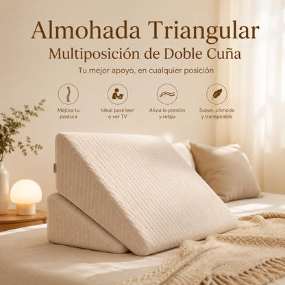 Almohada Triangular Multiposición de Doble de Cuña