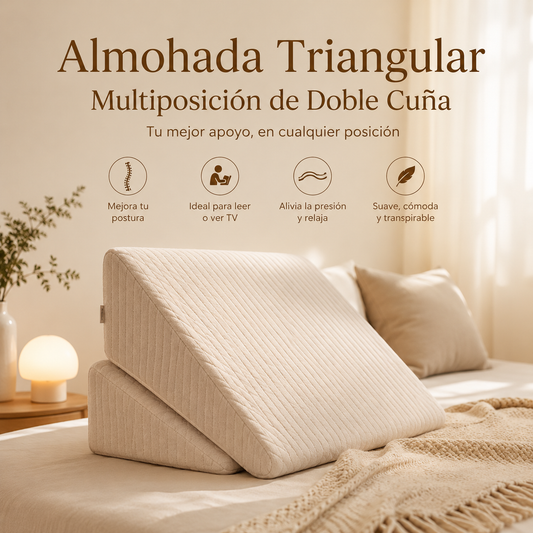 Almohada Triangular Multiposición de Doble de Cuña
