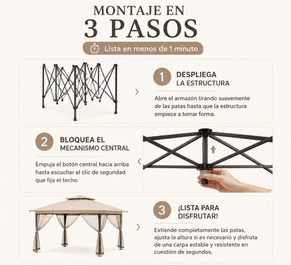 Carpa con mosquitera 360º y protección UV Suntent