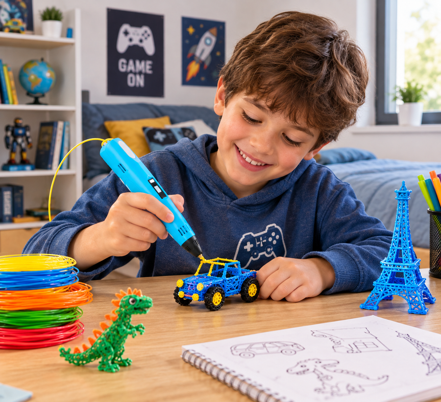 Creación hecha con un bolígrafo 3D