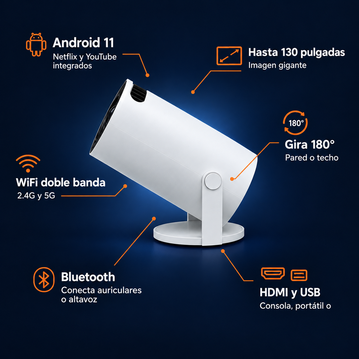 Proyector portátil ultra HD