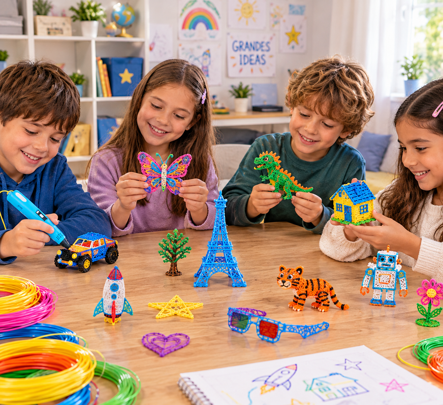 Creación hecha con un bolígrafo 3D