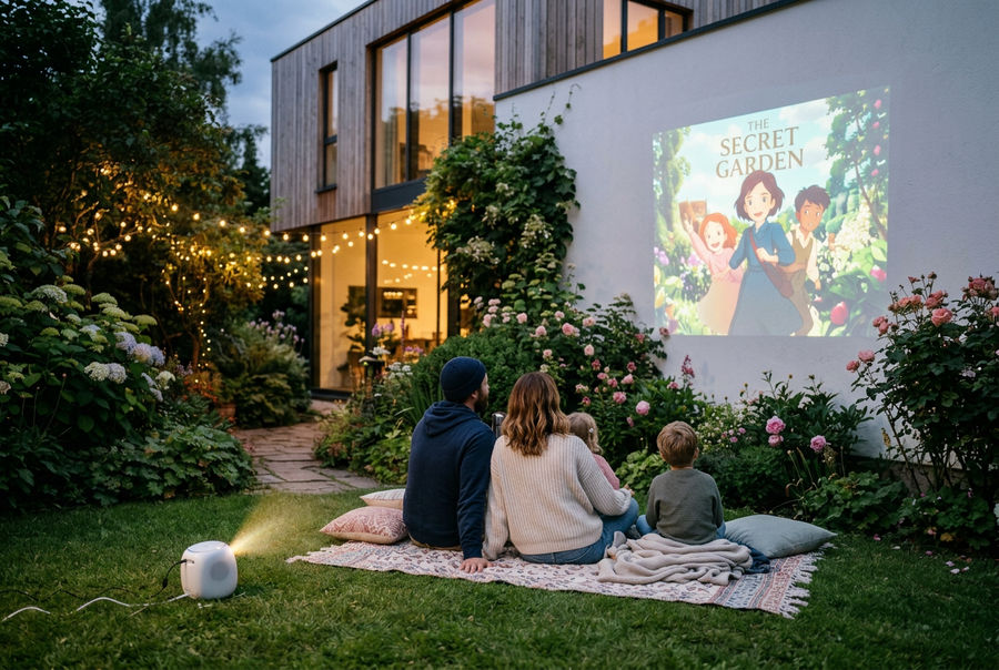 Cine en el jardín o la terraza